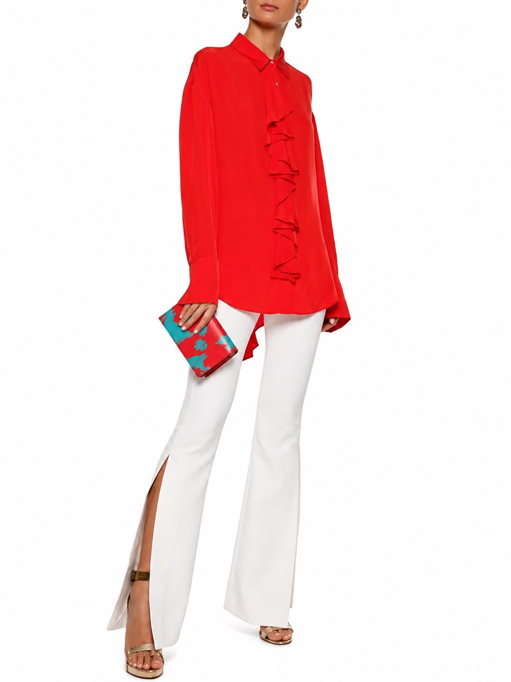 Cinq à Sept Rosalie Ruffled Twill‎ Shirt